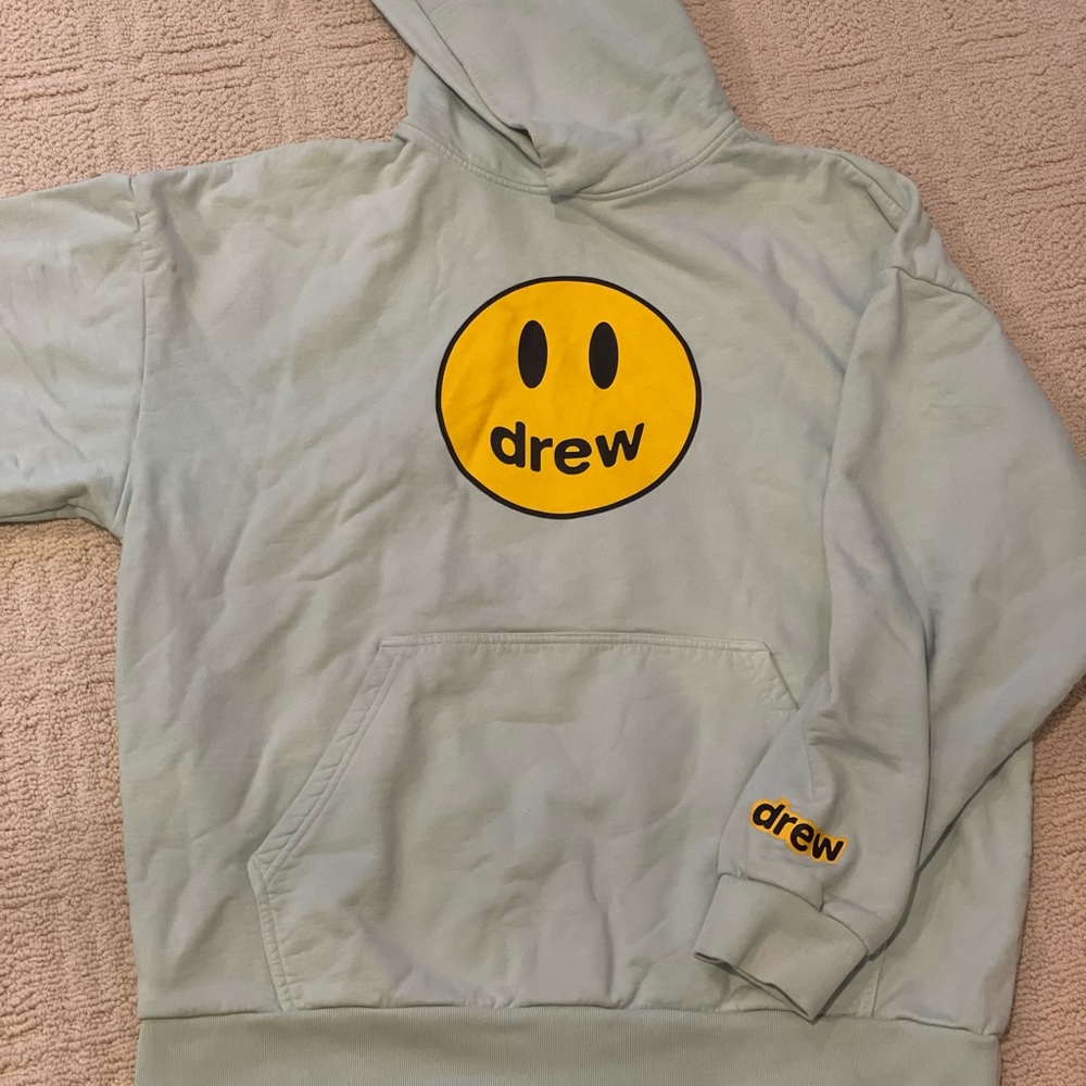 Authentic Drew House Hooded sweatshirt in mint green